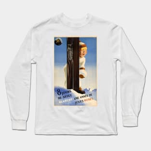 France Vintage Travel Poster 1938 Long Sleeve T-Shirt